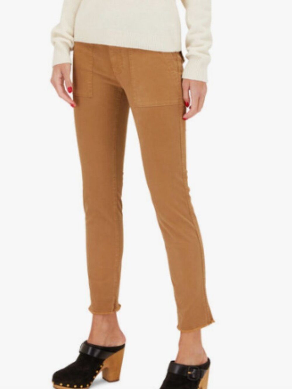 Nili Lotan Jenna‎ Mid Rise Crop Pants in Tawny Brown Size 8
